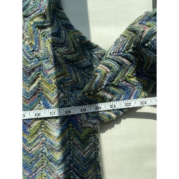 Nic And Zoe XL Multicolor Wool Blend 3/4 Sleeve Sweater Hippie Boho Festival - Picture 6 of 7